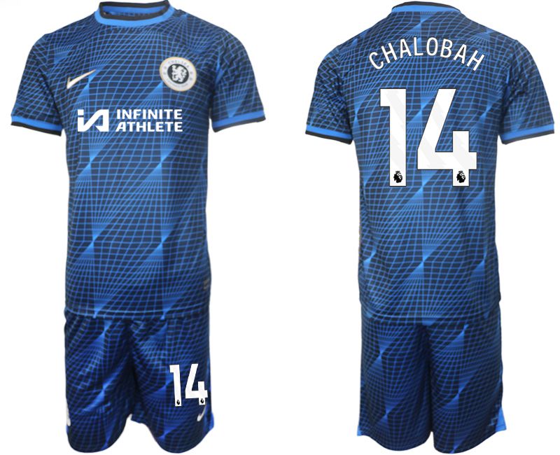 Men 2023-2024 Club Chelsea away blue #14 Soccer Jersey